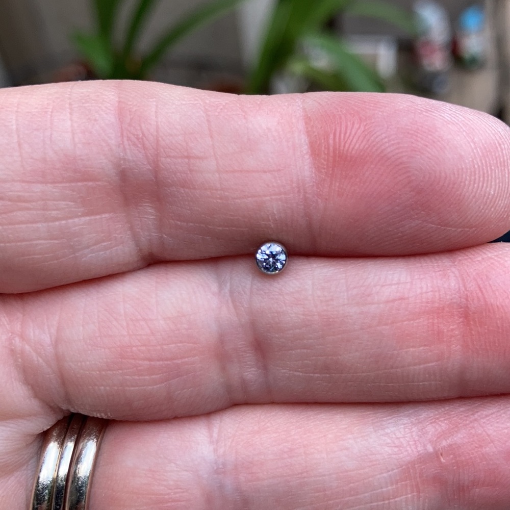 Anatometal Titanium Lavender Faceted End